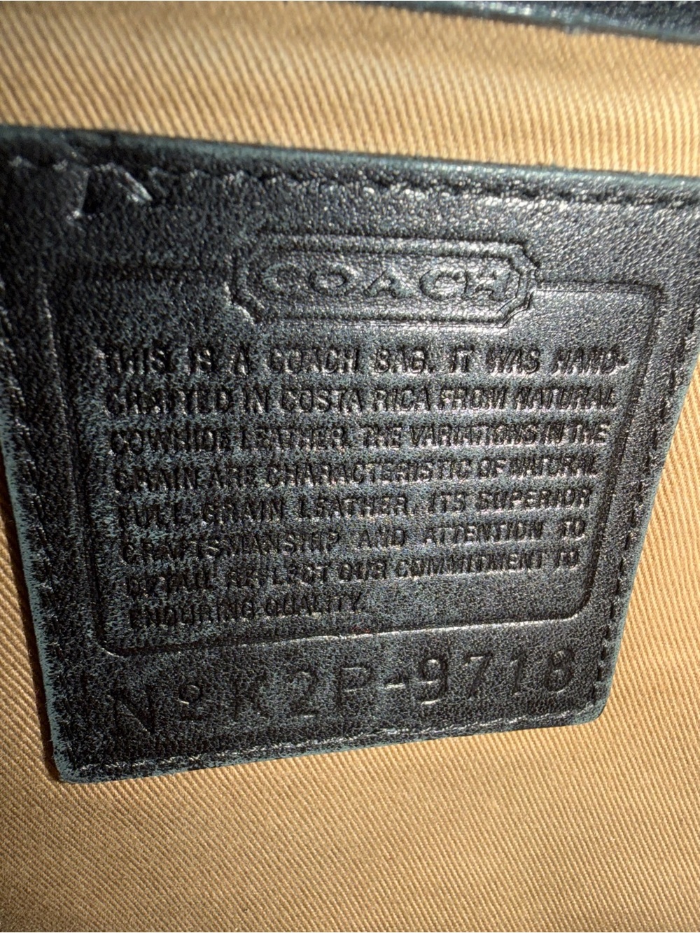Coach Vintage 2002 Legacy Crescent Flap Black Smooth Leather Crossbody - Picture 4 of 5